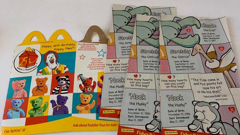 Photo 1 of COMPLETE SET OF MCDONALDS TEENY BEANIE BABIES 1998