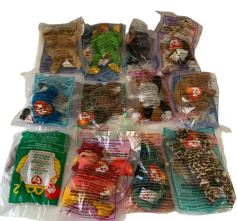 Photo 1 of COMPLETE SET OF MCDONALDS TEENY BEANIE BABIES 1999