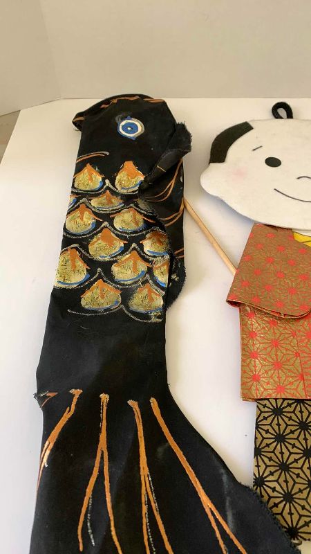 Photo 1 of JAPANESE BOYS DAY KOI WINDSOCKS AND FIGURE