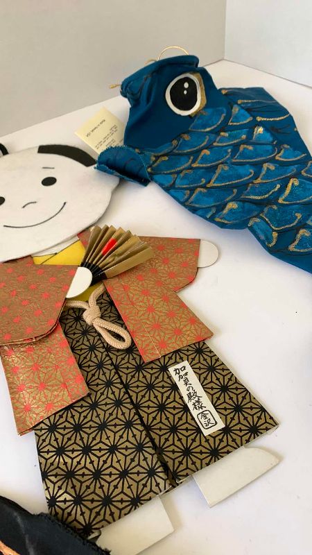 Photo 1 of JAPANESE BOYS DAY KOI WINDSOCKS AND FIGURE