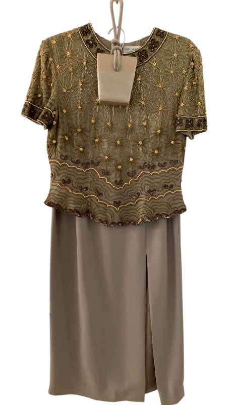 Photo 1 of PAPELL BOUTIQUE SEQUINED EVENING DRESS WITH BAG SIZE SMALL
