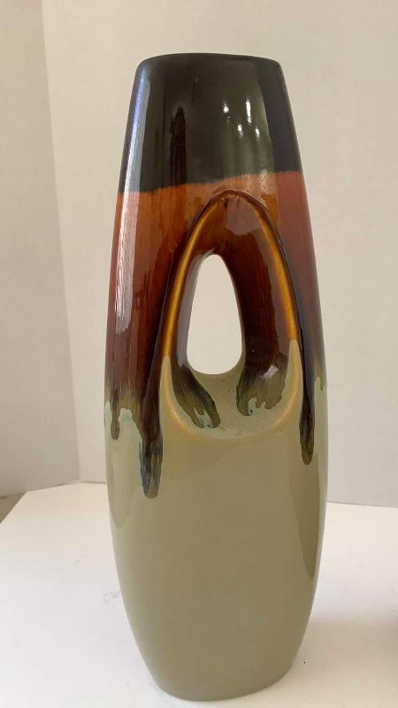 Photo 1 of 2-JAPANESE GLAZED VASES
