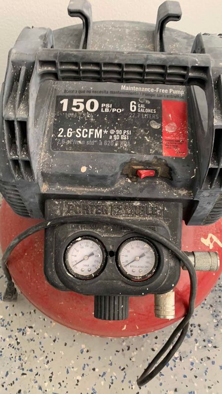Photo 1 of PORTER CABLE 150 PSI AIR COMPRESSOR
