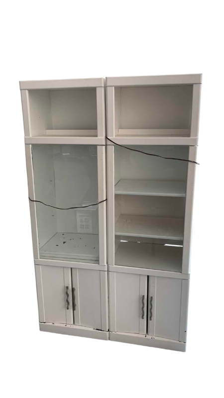 Photo 1 of 2-CURIO CABINETS 21” X 17” H 71”