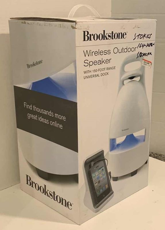 Photo 1 of BROOKSTONE WIRELESS OUTDOOR SPEAKER WITH 150 FOOT RANGE