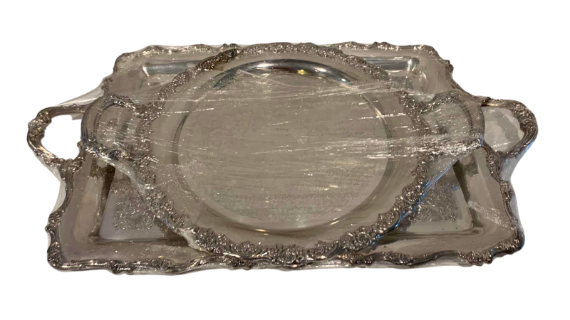 Photo 1 of 2-SILVER PLATED PLATTERS