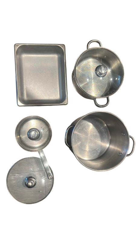 Photo 1 of METAL POTS SET AND BAKING TRAY