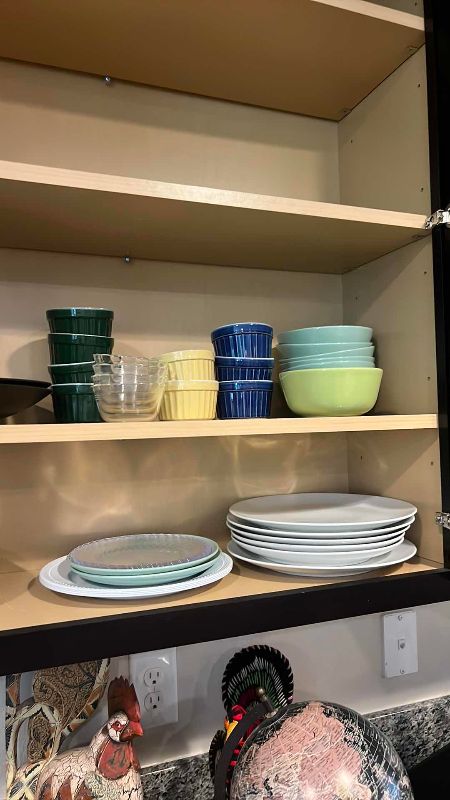 Photo 1 of CONTENTS OF CABINET PLATE, BOWLS,AND RAMEKINS