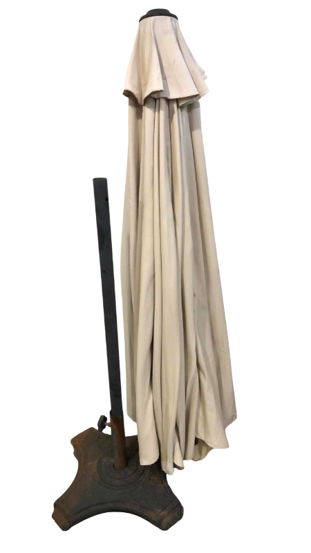 Photo 1 of OUTDOOR PATIO UMBRELLA AND METAL STAND