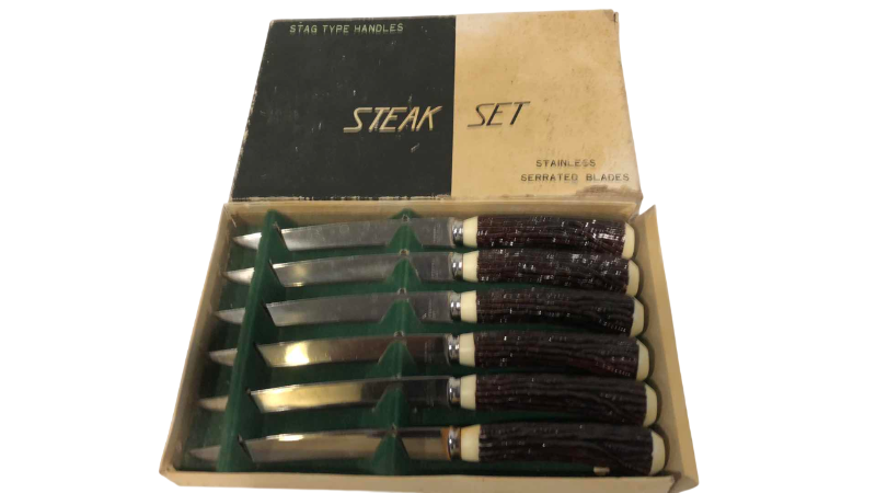 Photo 1 of VINTAGE STEAK SET STAG STEAK SET