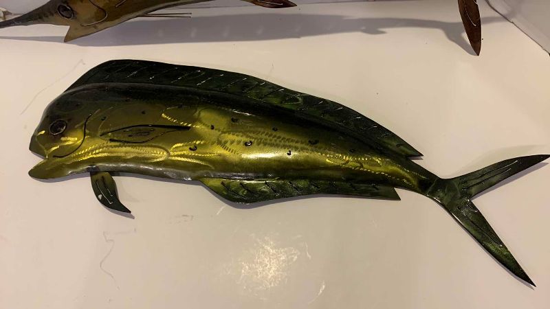 Photo 1 of 2-METAL FISH SCULPTURES 24”