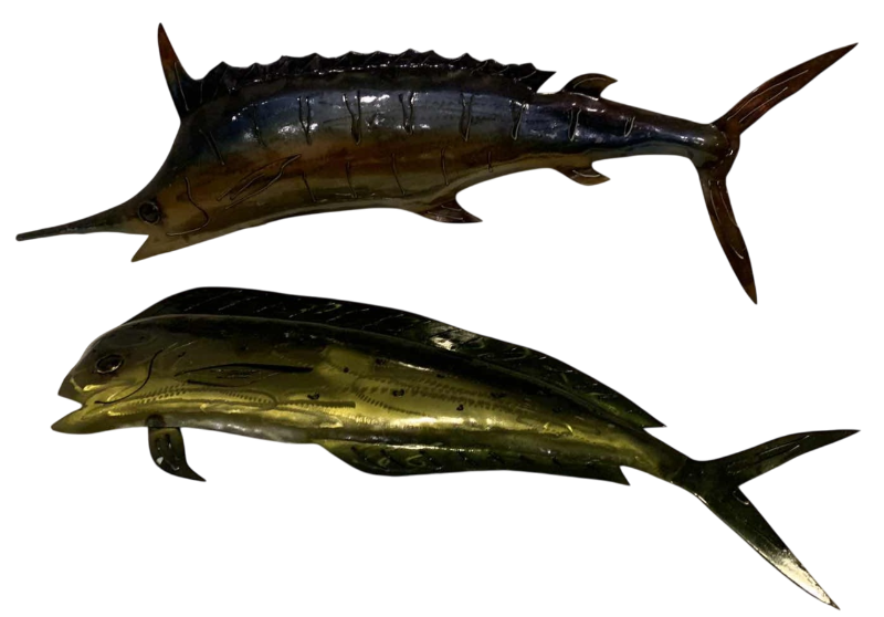 Photo 1 of 2-METAL FISH SCULPTURES 24”