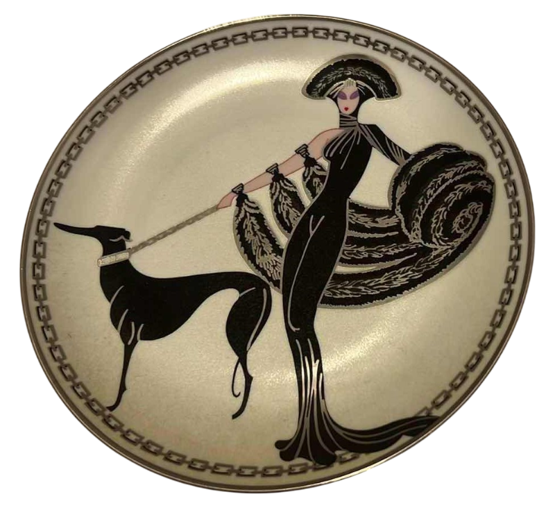 Photo 1 of HOUSE OF ERTE PORCELAIN LIMITED EDITION “SYMPHONY IN BLACK” PLATE