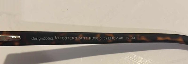 Photo 1 of DESIGNOPTICS FOSTER GRANT READING GLASSES WITH PRESCRIPTION +2.00