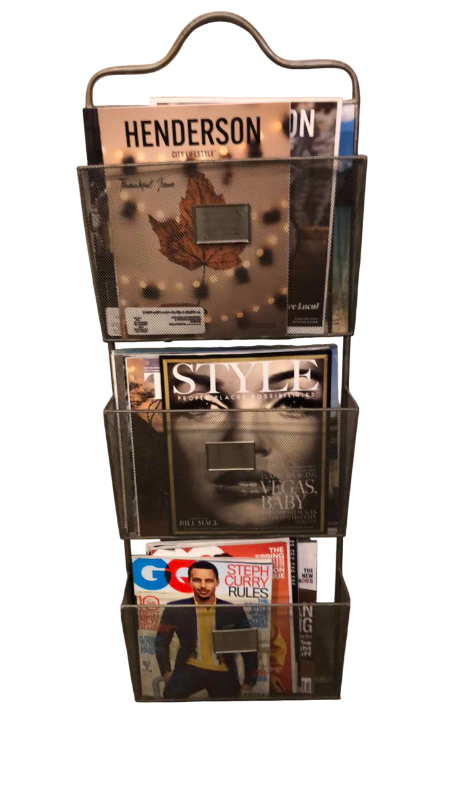 Photo 1 of METAL MAGAZINE RACK 38” X 15”