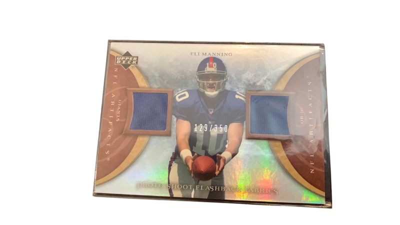 Photo 1 of 2007 UPPER DECK ELI MANNING JERSEY CARD 129/350 NFL FOOTBALL