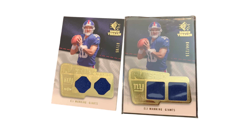 Photo 1 of 2-UPPER DECK ELI MANNING JERSEY CARDS NUMBERED NFL FOOTBALL