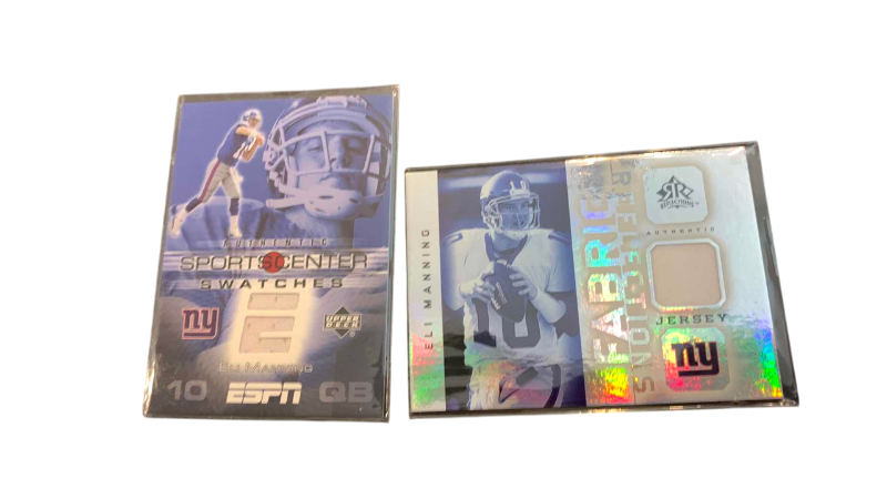 Photo 1 of 2-2005 ELI MANNING JERSEY CARDS
