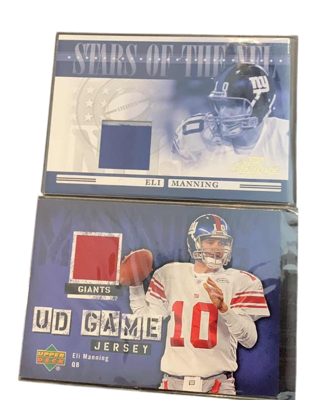 Photo 1 of 2-ELI MANNING JERSEY CARDS