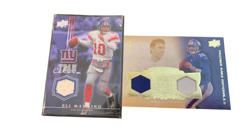 Photo 1 of 2-ELI MANNING JERSEY CARDS