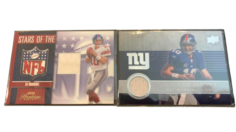 Photo 1 of 2-ELI MANNING JERSEY CARDS