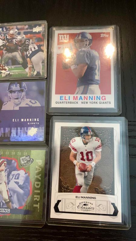 Photo 1 of 10-ELI MANNING CARDS NFL FOOTBALL