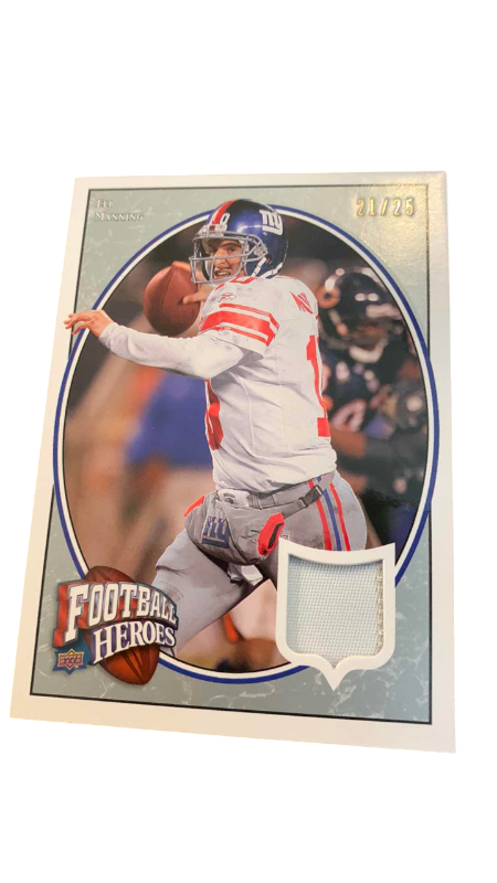 Photo 1 of 2008 UPPER DECK ELI MANNING JERSEY CARD 21/25 NFL FOOTBALL