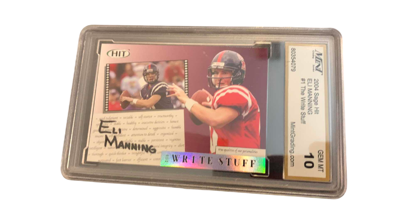 Photo 1 of 2004 HIT ELI MANNING AUTOGRAPHED GRADED GEM MINT 10 CARD