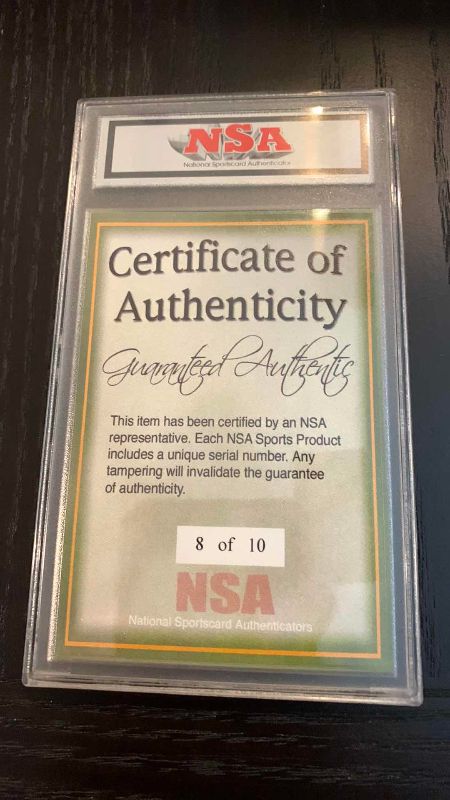 Photo 1 of ELI MANNING GAME USED MEMORABILIA GRADED CARD 8/10