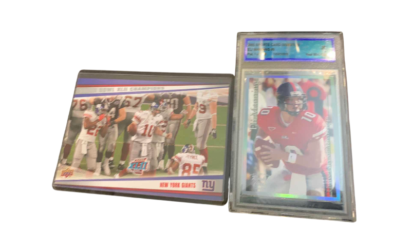 Photo 1 of 2-ELI MANNING CARDS ONE GRADED