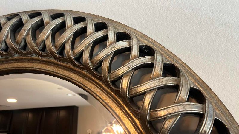 Photo 1 of CIRCULAR GOLD MIRROR 45” DIAMETER