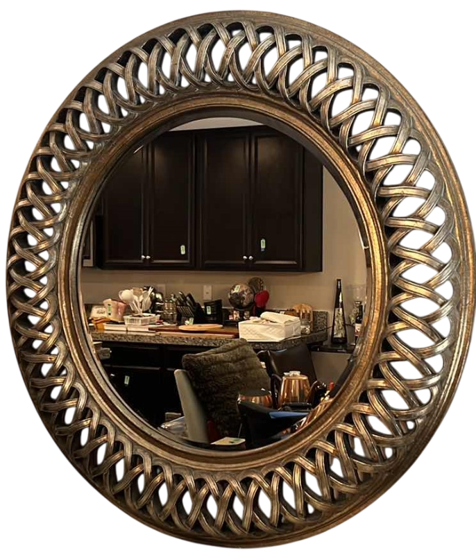 Photo 1 of CIRCULAR GOLD MIRROR 45” DIAMETER