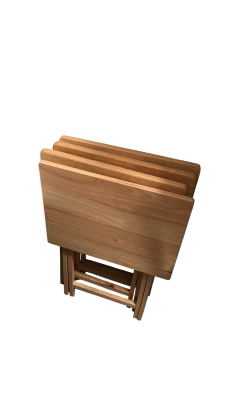 Photo 1 of TV DINNER TABLES SET OF FOUR 19” X 29” H