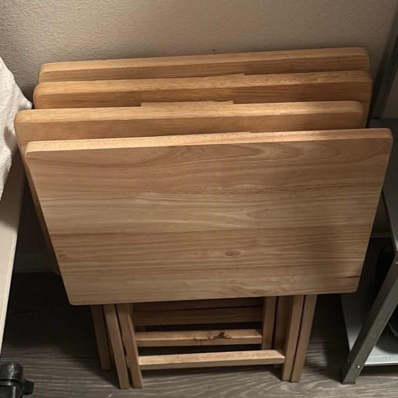 Photo 1 of TV DINNER TABLES SET OF FOUR 19” X 29” H