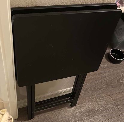 Photo 1 of TV DINNER TABLES SET OF TWO 19” X 29” H
