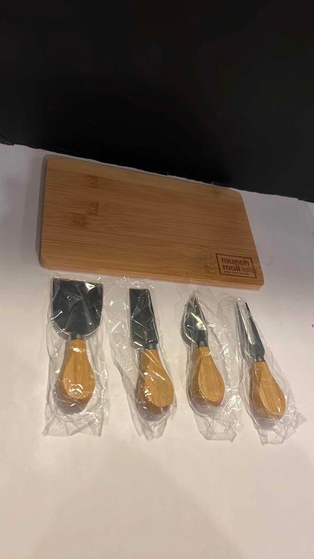 Photo 1 of BAMBOO CUTTING BOARD AND PAIRING KNIVES