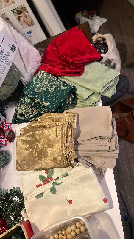 Photo 1 of ASSORTED HOLIDAY SILVERWARE NAPKIN SETS