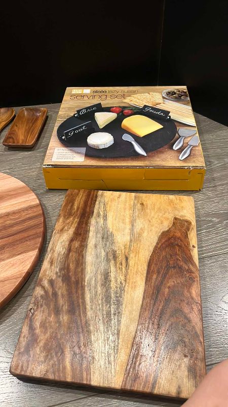 Photo 1 of SLATE AND WOOD SERVING SETS CHARCUTERIE BOARDS