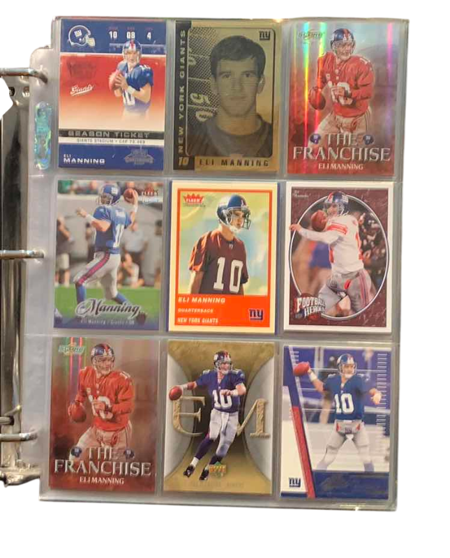 Photo 1 of 9-ELI MANNING FOOTBALL CARDS