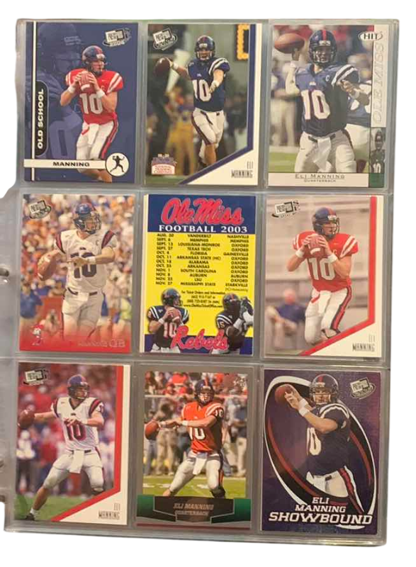Photo 1 of 9-ELI MANNING FOOTBALL CARDS