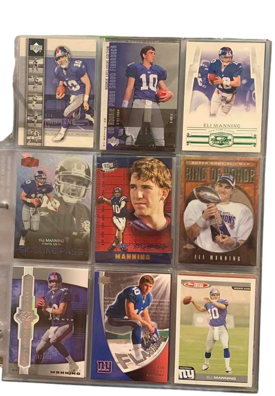 Photo 1 of 9-ELI MANNING FOOTBALL CARDS