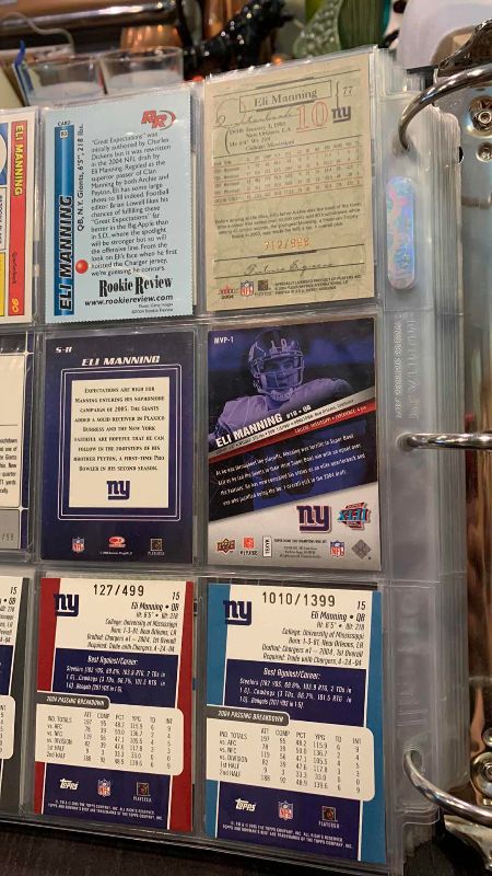 Photo 1 of 9-ELI MANNING FOOTBALL CARDS SOME NUMBERED