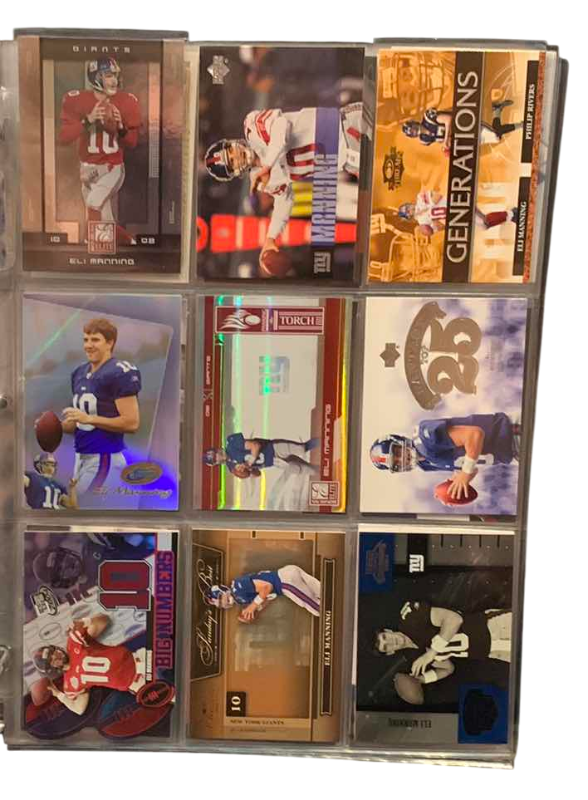 Photo 1 of 9-ELI MANNING FOOTBALL CARDS SOME NUMBERED