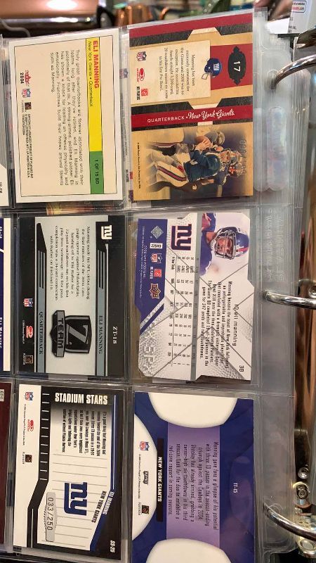 Photo 1 of 9-ELI MANNING FOOTBALL CARDS SOME NUMBERED