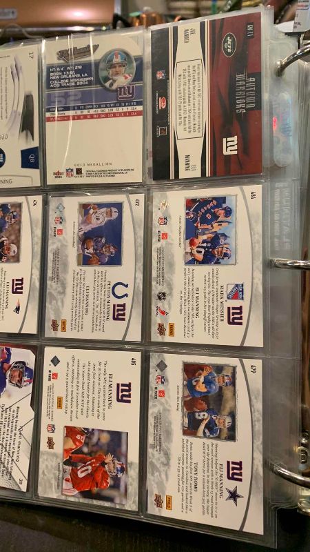 Photo 1 of 9-ELI MANNING FOOTBALL CARDS ONE NUMBRED