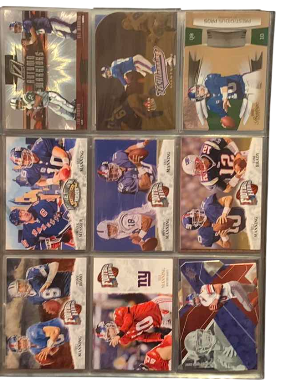 Photo 1 of 9-ELI MANNING FOOTBALL CARDS ONE NUMBRED