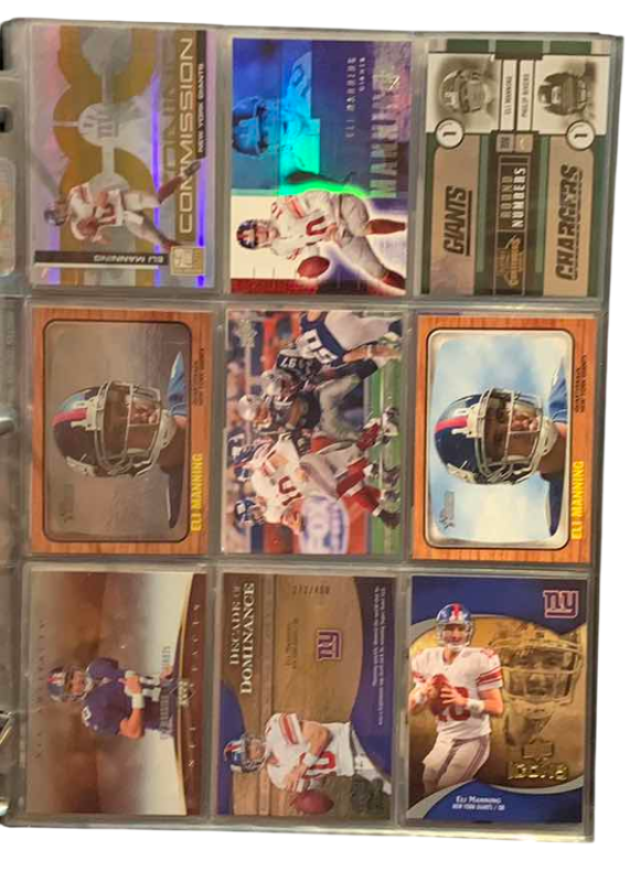 Photo 1 of 9-ELI MANNING FOOTBALL CARDS