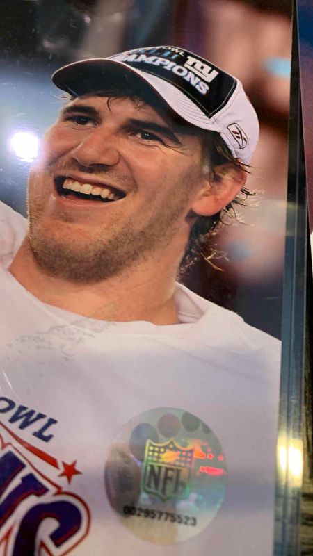 Photo 1 of 2- 8 X 10 ELI MANNING NFL AUTHENTICATED PHOTOS ONE AUTOGRAPHED