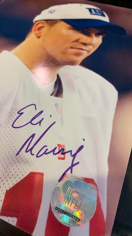 Photo 1 of 2- 8 X 10 ELI MANNING NFL AUTHENTICATED PHOTOS ONE AUTOGRAPHED