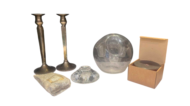 Photo 1 of CANDLE HOLDERS AND CANDLE